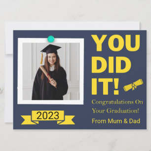 Carte Vous avez réussi ! Diplômé, Remise de diplômes