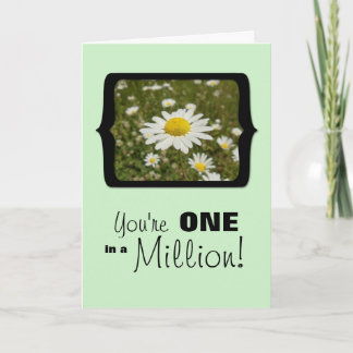 Carte Vous avez un ans dans million, marguerites dans la