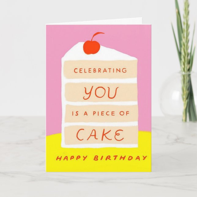 Carte Vous célébrer est un gâteau d'anniversaire (Devant)