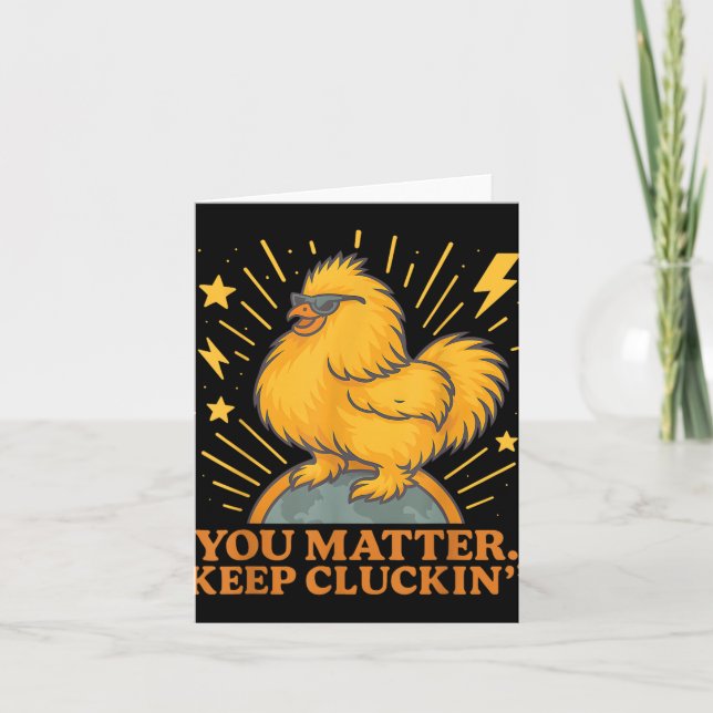 Carte Vous Continuez à Faire des Blagues de Poulet Drôle (Devant)