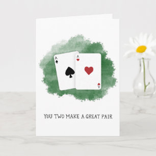 Carte "Vous deux faites une belle paire" Poker Couple
