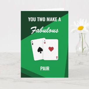 Carte "Vous deux faites une paire fabuleuse" Vegas Poker