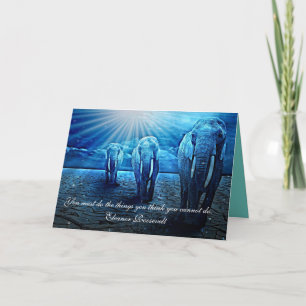 Carte "Vous devez faire les choses", des éléphants inspi