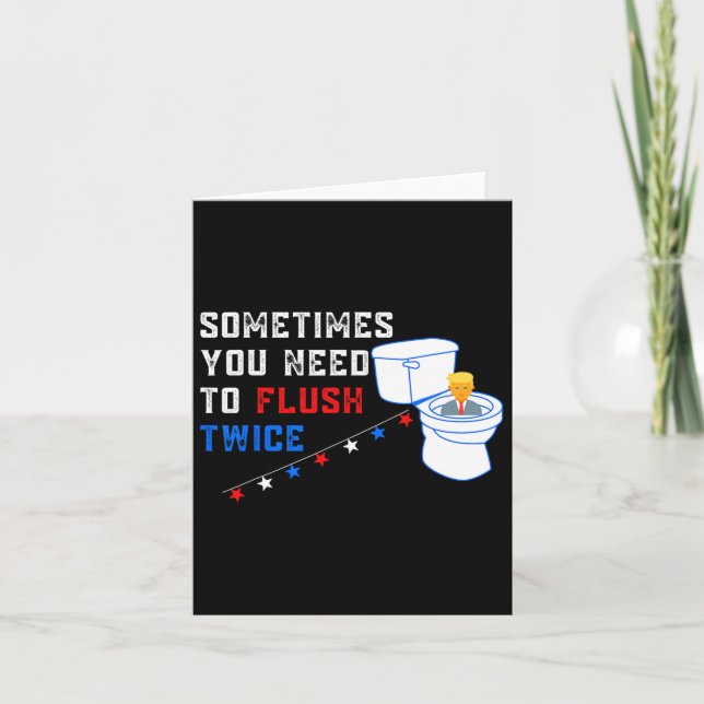 Carte Vous Devez Retirer Deux Fois Plus Drôle Anti-Trump (Devant)