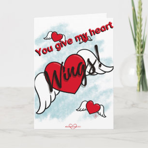 Carte Vous donnez à My Heart Wings Valentine's Day Card