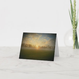 Carte VOUS EN TÊTE - Lever de soleil d'hiver dans le par