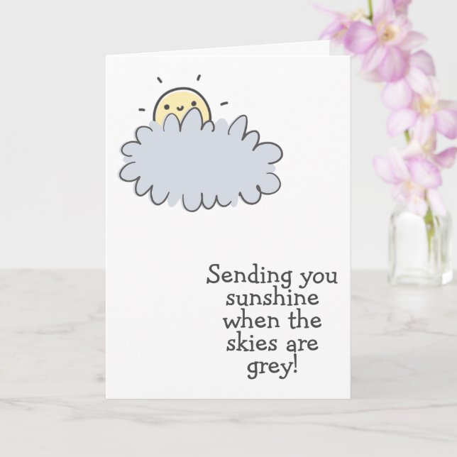 Carte Vous envoyer Sunshine - Cuite Get Well Card (Orchidée)