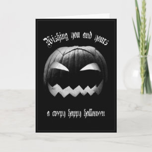 Carte Vous et les vôtres un Halloween heureux effrayant