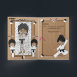 Carte Vous êtes A-Maze-ing Black Girls Karate Anniversai<br><div class="desc">Votre artiste martiale sera à la hauteur quand elle recevra cette carte pour son anniversaire cette année ! Ajoutez son nom et son âge et elle sera étonnée de les voir en version imprimée. La carte est conçue de couverture en couverture et a un labyrinthe amusant pour elle à compléter...</div>