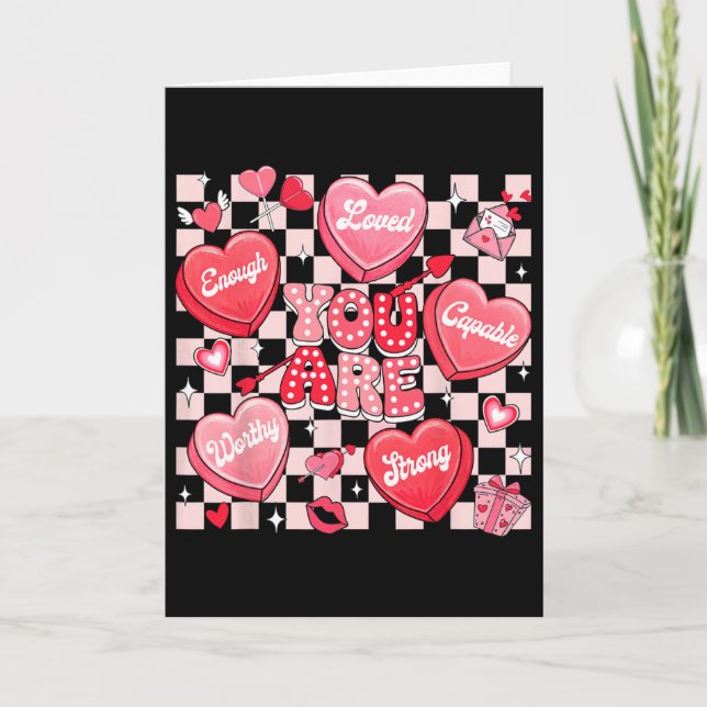 Carte Vous êtes aimé Assez digne Heart Candy Professeur  (Devant)