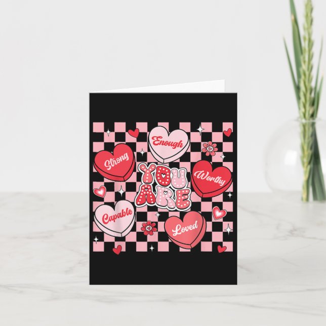Carte Vous êtes aimé, digne de suffisamment de bonbons e (Devant)
