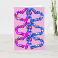 Vous Êtes Aimés Coeurs Rose Et Bleu Salutation