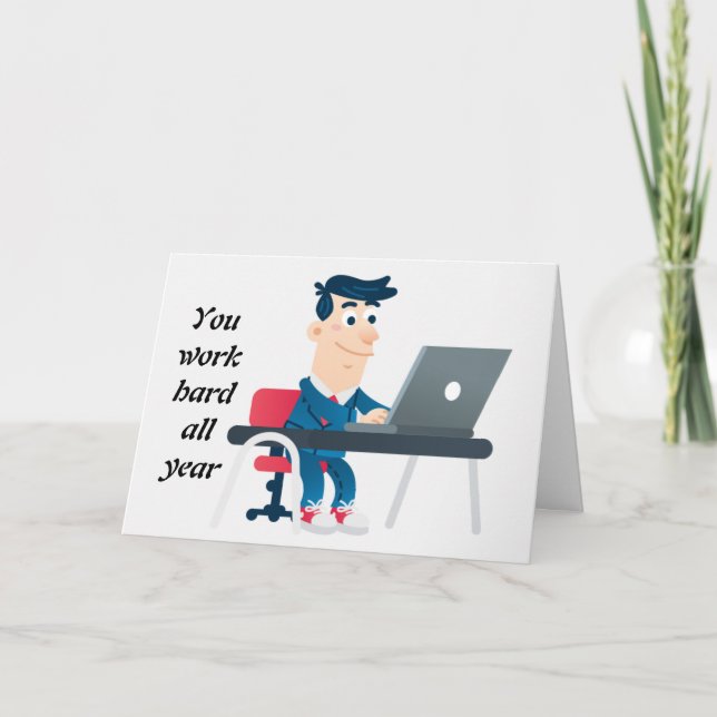 CARTE VOUS ÊTES APPRÉCIÉ NOËL LIÉ AU TRAVAIL (Devant)