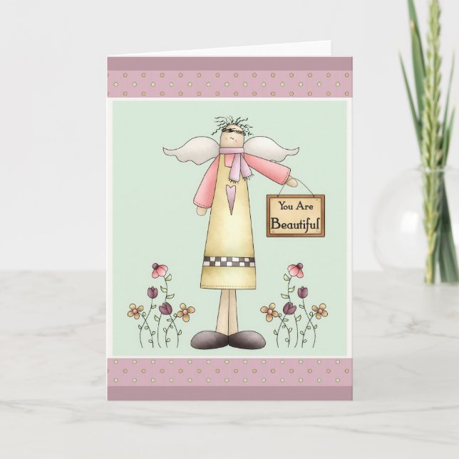 Carte Vous êtes belle Soft Prim Angel Greeting Card (Devant)