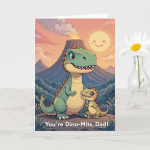 Carte Vous êtes Dino Mite Papa Mignon Dinosaure Coucher 
