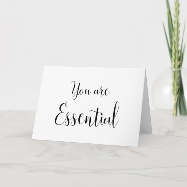 Carte Vous êtes Essentiel, Message Inspirant (Devant)