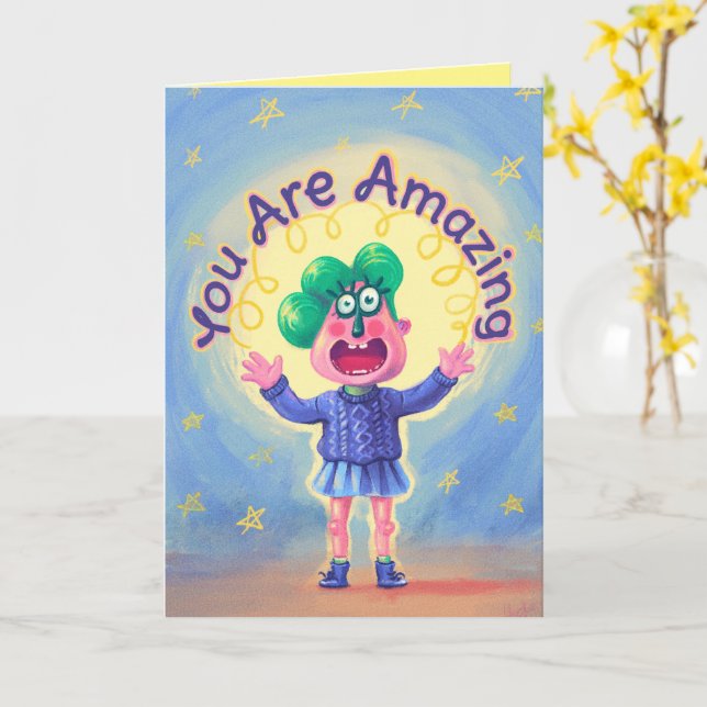 Carte Vous Êtes Extraordinaire (Fleur jaune)