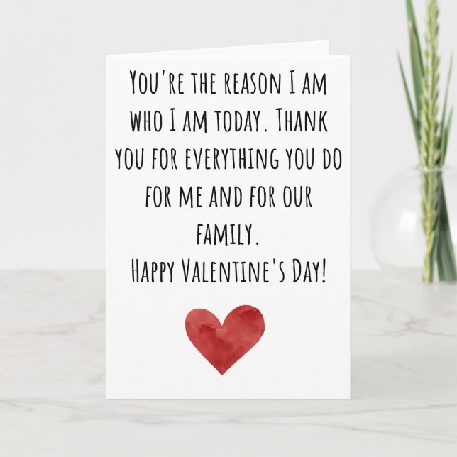 Carte Vous êtes la raison de la Saint-Valentin pliée (Devant)
