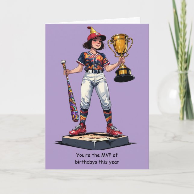 Carte Vous êtes le MVP de la conception de baseball pour (Devant)