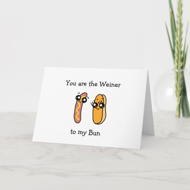 Carte Vous êtes le Weiner à mon Pain, Saint-Valentin (Devant)