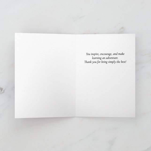 Carte Vous êtes les meilleurs ! Appréciation pour un pro (Intérieur)