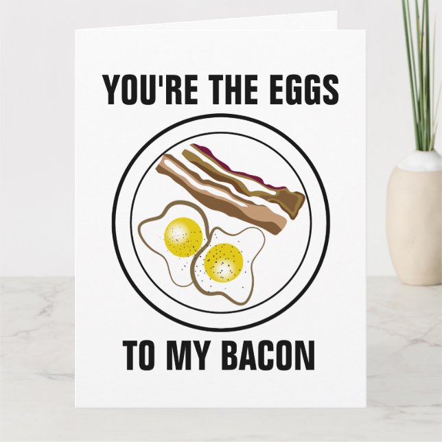 CARTE VOUS ÊTES LES OEUFS À MON BACON, ROMANCE SURDIMENS (Devant)