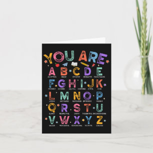 Carte Vous Êtes Lettres Alphabet Apprendre Abcs Garçon F