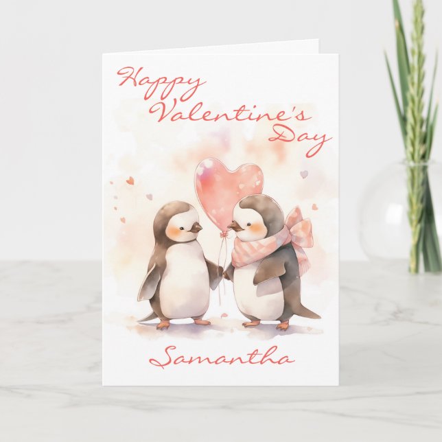 Carte Vous êtes ma Saint Valentin Penguin (Devant)