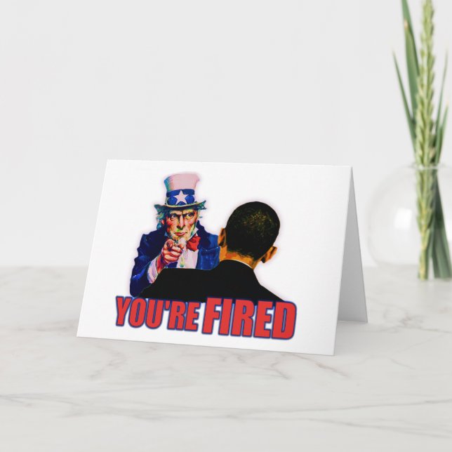 Carte Vous êtes mis le feu ! Anti conception d'Obama (Devant)