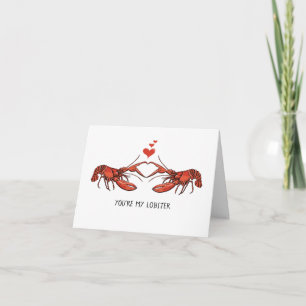 Carte Vous êtes mon amour de homard pour la Saint-Valent