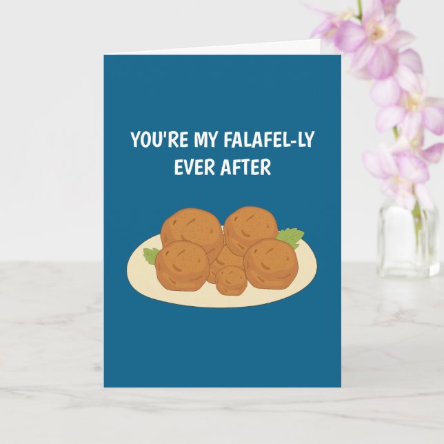 Carte Vous êtes mon Falafel-ly toujours après Valentine (Orchidée)