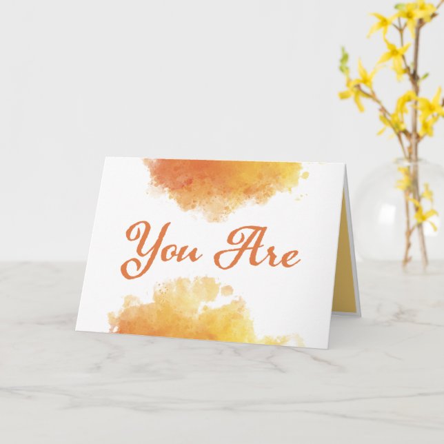 Carte Vous êtes mon refuge  (Fleur jaune)