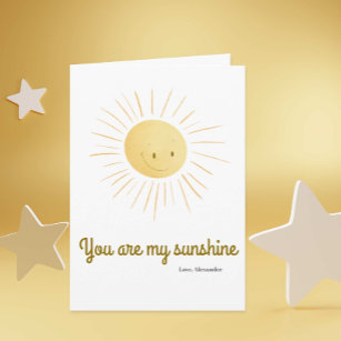 Carte Vous Êtes Mon Sunshine Cute Sun Salutation Personn