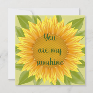 Carte Vous êtes mon Sunshine Sunflower Citation d'art