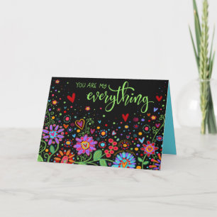 Carte Vous êtes mon tout Saint-Valentin Amour Floral