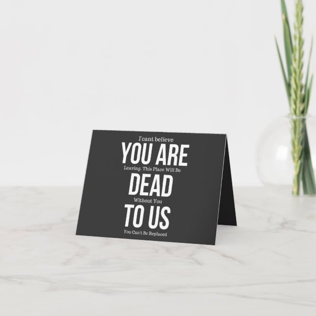 Carte vous êtes mort pour nous (Devant)
