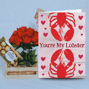 Carte Vous êtes My Lobster Funny Love Card 2e anniversai