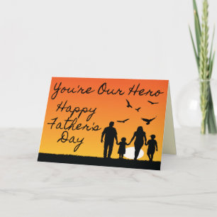 Carte Vous êtes notre Héros Happy Fête des pères Card