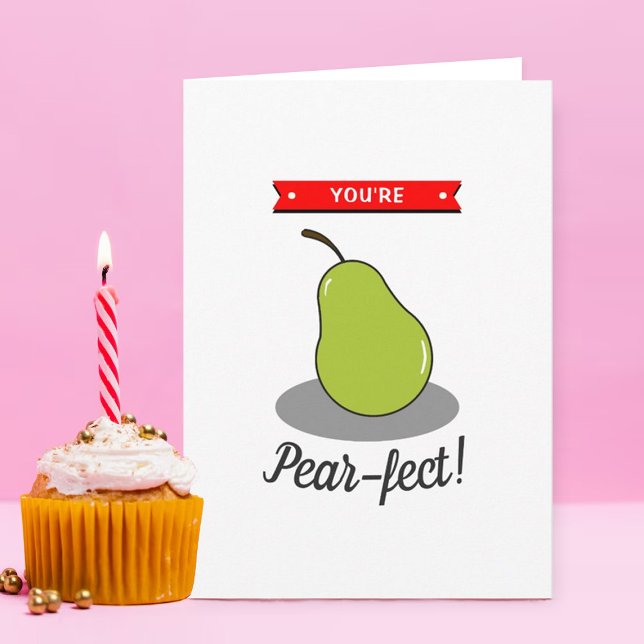Carte Vous êtes Pear-fect ! Funny Whimsy Valentine's Day (Créateur téléchargé)
