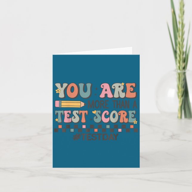 Carte Vous êtes plus qu'un score de test enseignant Jour (Devant)
