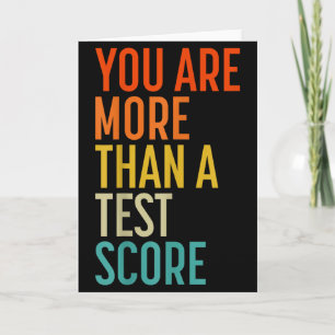 Carte Vous êtes plus qu'un score de test Vintage enseign