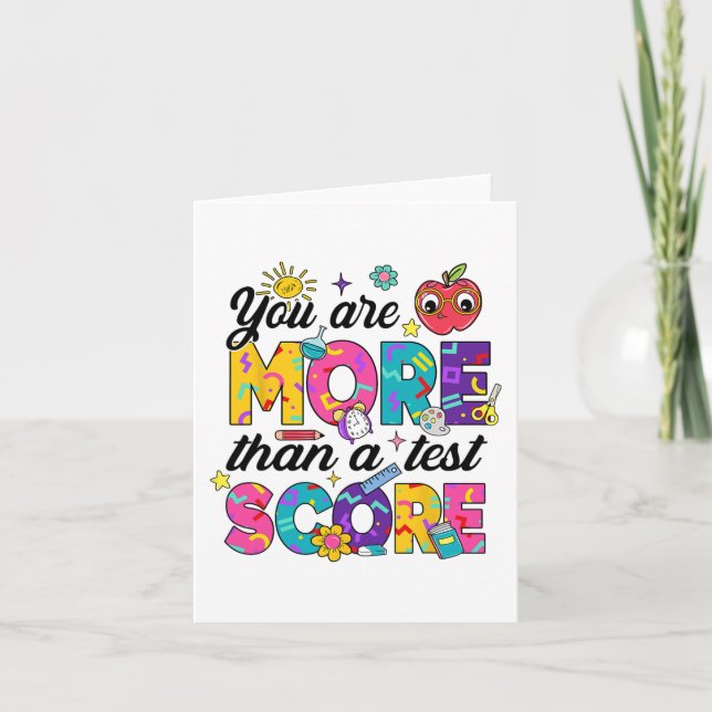 Carte Vous Êtes Plus Qu'Une Journée De Test Score Enseig (Devant)