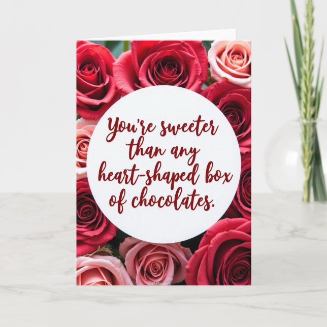 Carte Vous Êtes Plus Sucré Que Les Chocolats (Devant)