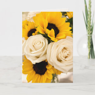 Carte Vous êtes soleil et grâce Élégante rose de tourn