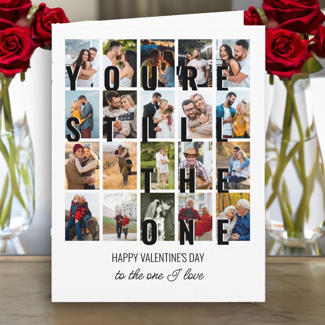 Carte Vous êtes toujours le One 20 Photo Romantique Sain (Photo Collage Valentine's Day Card - order Printed and Shipped or as an Instant Digital Download)
