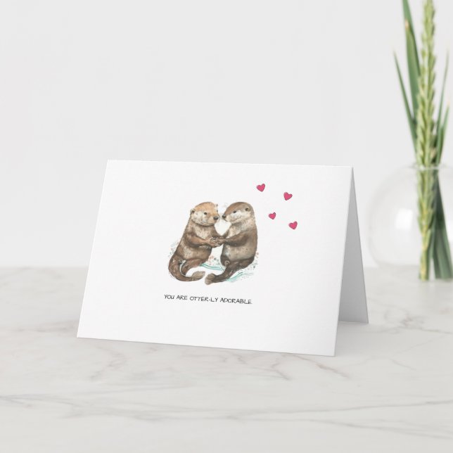 Carte Vous êtes tout simplement mignon comme une loutre (Devant)