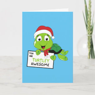 Carte Vous Êtes Turtley Awesome Funny Turtle Puns Bleu