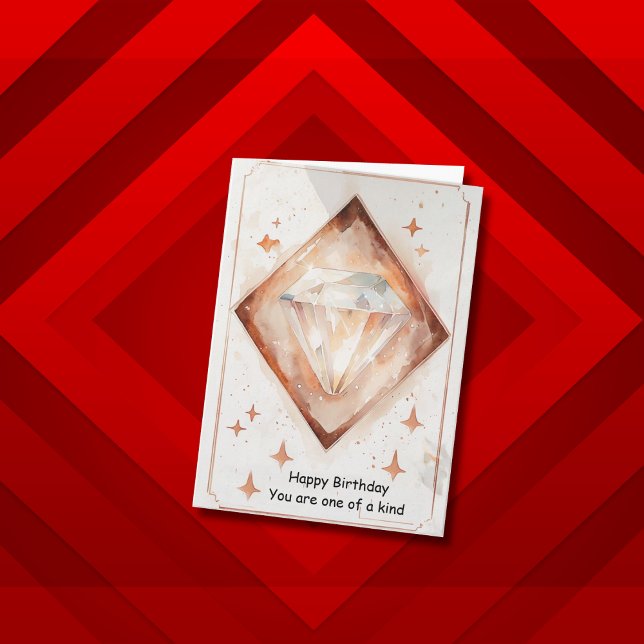 Carte Vous êtes un cadeau d'anniversaire diamant unique (Créateur téléchargé)