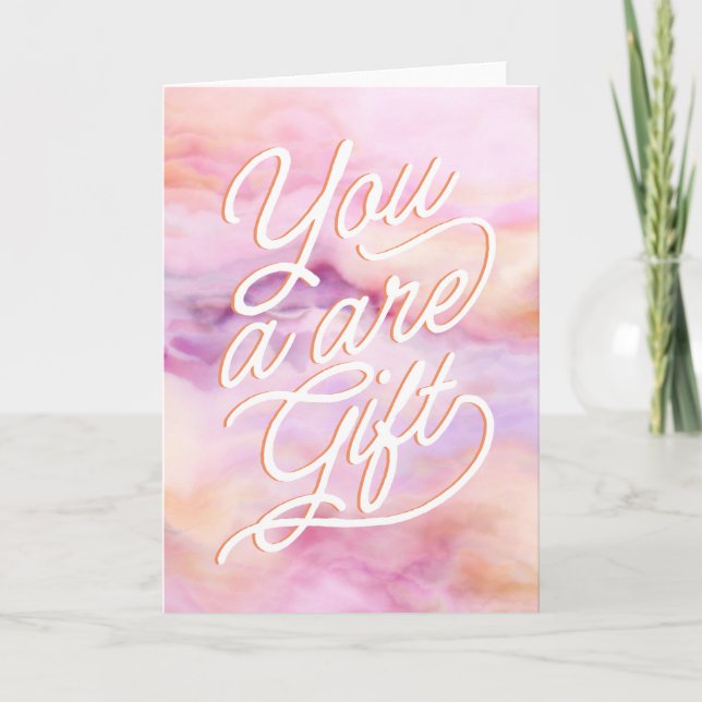 Carte Vous êtes un cadeau enseignant ami maman (Devant)