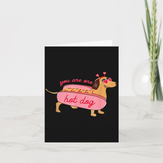Carte Vous êtes un dachshund de la Saint-Valentin en for (Devant)